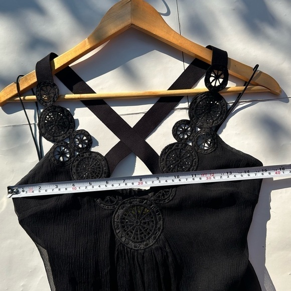 Catherine Malandrino SILK MID-LENGTH DRESS embroidered size 0 - Picture 5 of 9